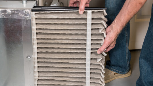 Image of a dirty air filter.